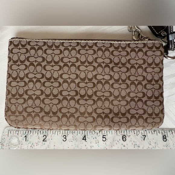 Coach Brown Signature C Wristlet Wallet Soho Y2K Buckle Purse Small - Picture 5 of 7